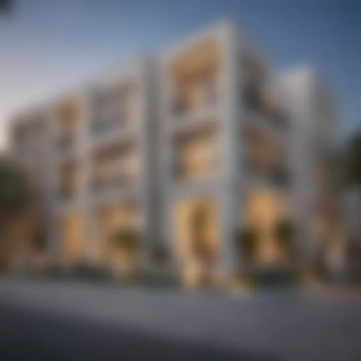 Stylish exterior view of Nakheel Townhouses showcasing architectural elegance