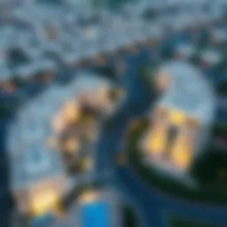 Aerial view of a modern Dubai community