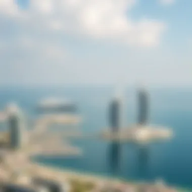 Panoramic view of Palm Jumeirah skyline