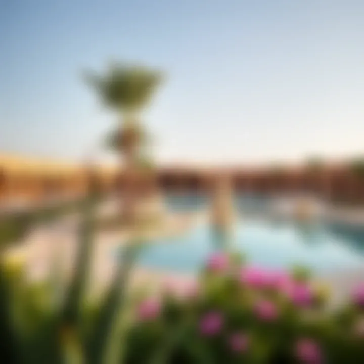 Luxurious amenities including pools and gardens in the community