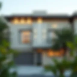 Elegant exterior of a Tilal Al Ghaf townhouse showcasing modern architecture