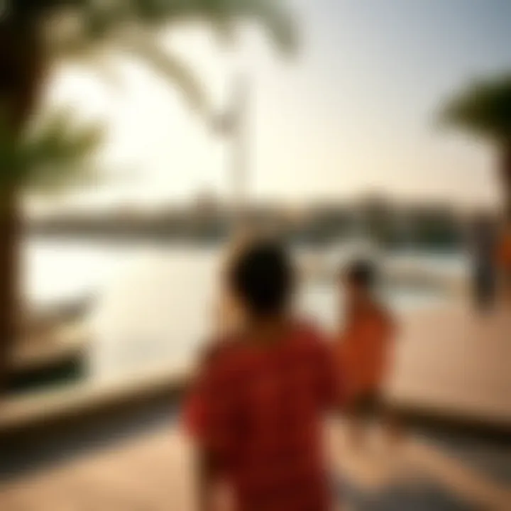 Community lifestyle and recreational activities around the lagoon