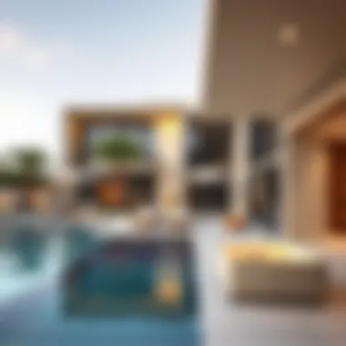 Modern architectural design of residences in Damac Hills Lagoon