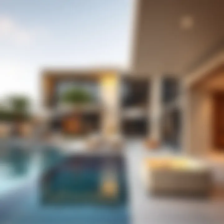 Modern architectural design of residences in Damac Hills Lagoon