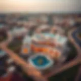 Aerial view of the Valley location in Dubai showcasing luxury villas