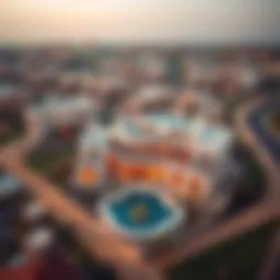 Aerial view of the Valley location in Dubai showcasing luxury villas