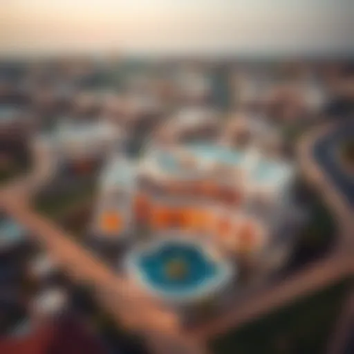 Aerial view of the Valley location in Dubai showcasing luxury villas