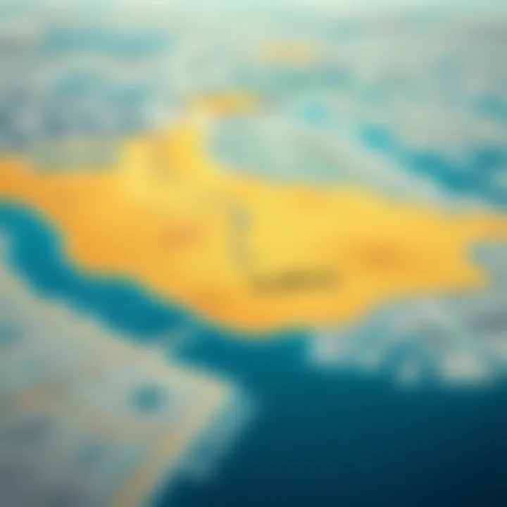 Map highlighting the geographical significance of the Valley in Dubai