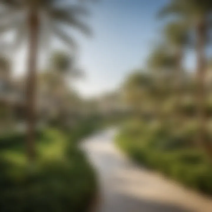 Beautifully landscaped community area in Viva Damac Hills