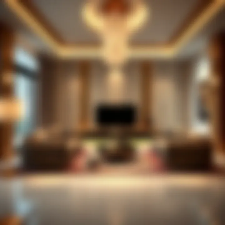 Luxurious living room interior in a Whispering Pines villa