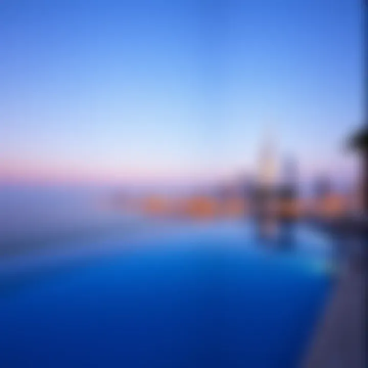 Infinity pool overlooking the Dubai skyline